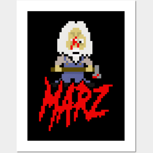 Slasher Man Retro 8 Bit Marz Paul Ehlers Posters and Art